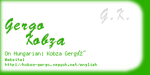 gergo kobza business card